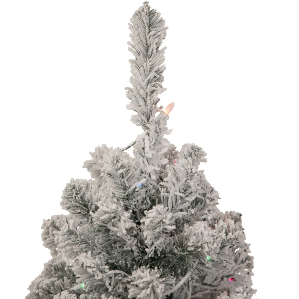 3' Pre-Lit Medium Heavily Flocked Madison Pine Artificial Christmas Tree, Multi Lights