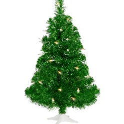 2' Pre-Lit Paradise Lime Green Tinsel Pine Artificial Christmas Tree - Clear Lights