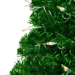 2' Pre-Lit Paradise Lime Green Tinsel Pine Artificial Christmas Tree - Clear Lights
