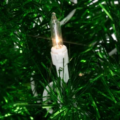 2' Pre-Lit Paradise Lime Green Tinsel Pine Artificial Christmas Tree - Clear Lights