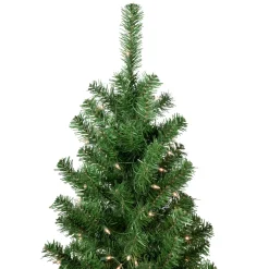 16' Pre-Lit Pendleton Spruce Slim Artificial Christmas Tree, Clear Lights