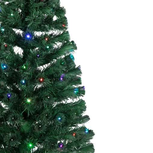 4' Pre-Lit Potted Fiber Optic Artificial Christmas Tree, Multicolor LED Lights