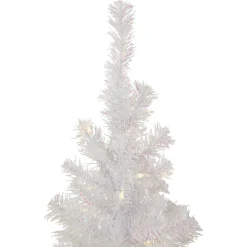 4' Pre-lit Rockport White Pine Artificial Christmas Tree, Clear Lights