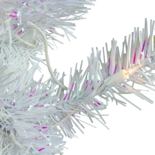 3' Pre-lit Rockport White Pine Artificial Christmas Tree, Clear Lights