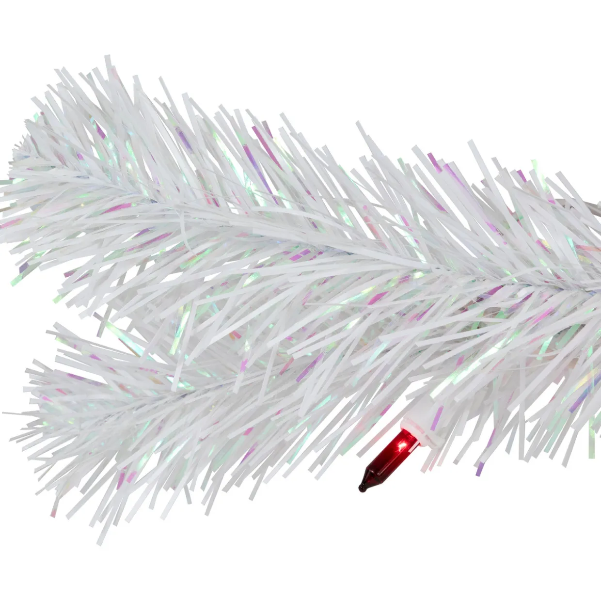 2' Pre-lit Rockport White Pine Artificial Christmas Tree, Multi Lights