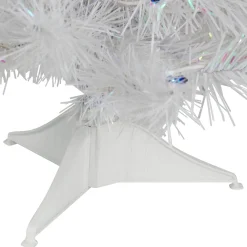 2' Pre-lit Rockport White Pine Artificial Christmas Tree, Multi Lights