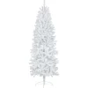 6.5’ Pre-Lit Slim Geneva White Spruce Artificial Christmas Tree, Green Lights