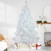 6.5' Pre-Lit White Alaskan Pine Artificial Christmas Tree, Warm White LED Lights