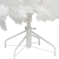 6.5' Pre-Lit White Alaskan Pine Artificial Christmas Tree, Warm White LED Lights