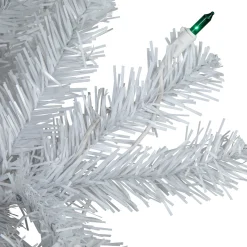 4' Pre-Lit White Artificial Christmas Tree, Green Lights