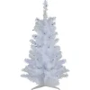 3' Pre-Lit White Pine Slim Artificial Christmas Tree - Blue Lights