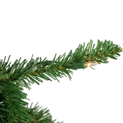 4.5' Pre-Lit White River Fir Artificial Pencil Christmas Tree - Clear Lights