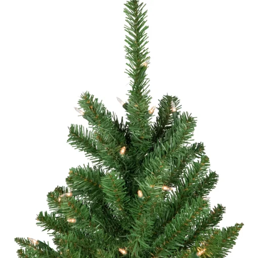 4.5' Pre-Lit White River Fir Artificial Pencil Christmas Tree - Clear Lights