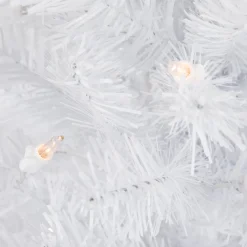 3' Pre-Lit Woodbury White Pine Slim Artificial Christmas Tree, Clear Lights