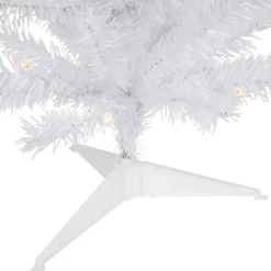 3' Pre-Lit Woodbury White Pine Slim Artificial Christmas Tree, Clear Lights