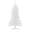 4' Pre-Lit Woodbury White Pine Slim Artificial Christmas Tree, Multi Lights