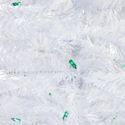 3' Pre-Lit Woodbury White Pine Slim Artificial Christmas Tree, Green Lights