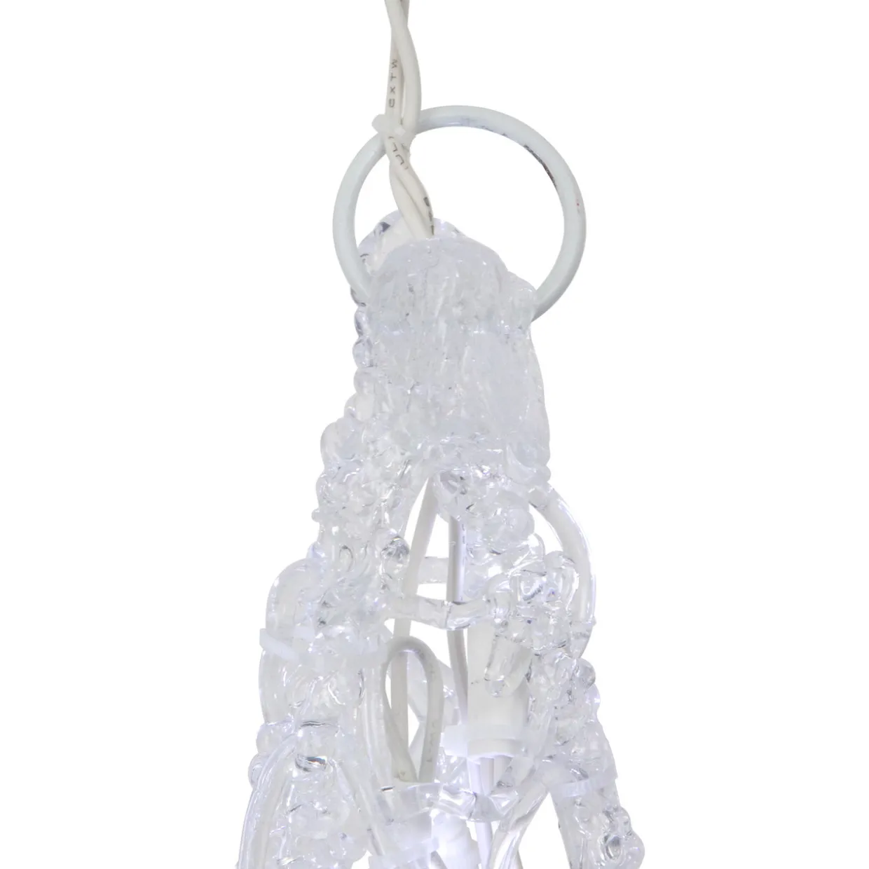 24" Pure White LED Twinkle Bethlehem Star Hanging Christmas Decoration