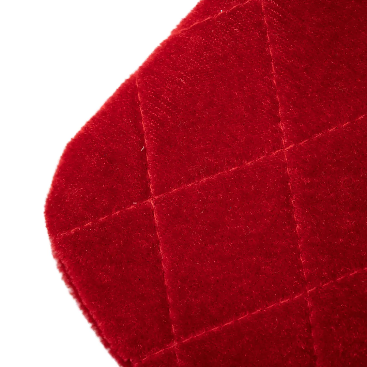 19" Quilted Red Velvet HO! HO! HO! Embroidered Christmas Stocking