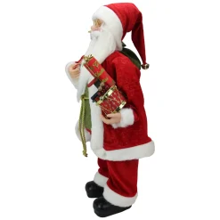 24" Red and White Santa Claus with Presents and Drum Christmas Figure