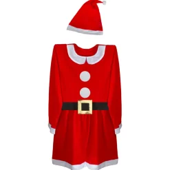 41" Red and White Women's Mrs. Claus Costume Set - Small