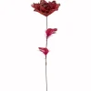 20.75" Red Feather Peony Artificial Christmas Floral Pick