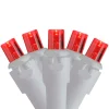 50 Red LED Wide Angle Mini Christmas Lights - 16.25 ft White Wire