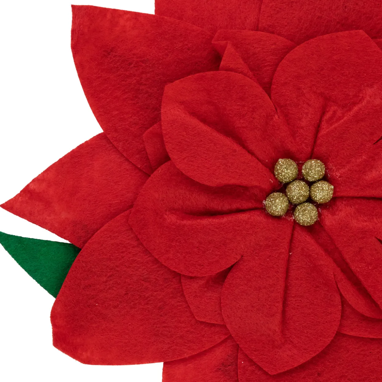 29" Red Poinsettia Tie-On Christmas Tree Topper, Unlit