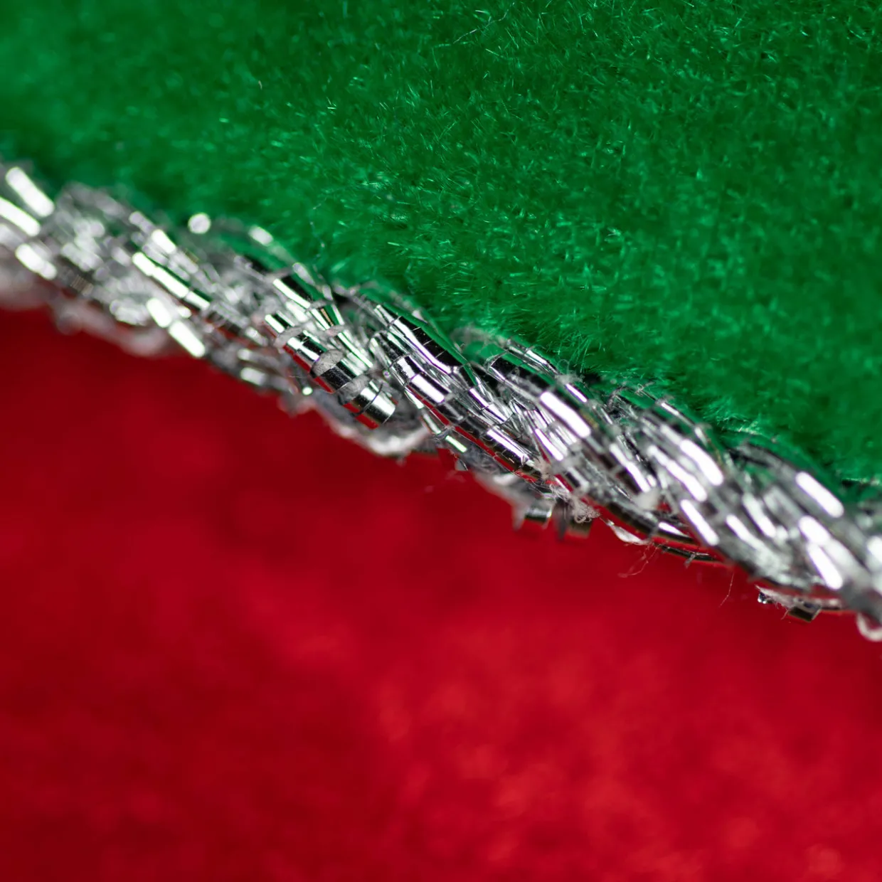 19.5" Red Velveteen Fishing Themed Christmas Stocking with Green Cuff