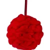 5.5" Red Yarn Ball Hanging Christmas Ornament