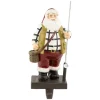 8.5" Rustic Fisherman Santa Christmas Stocking Holder