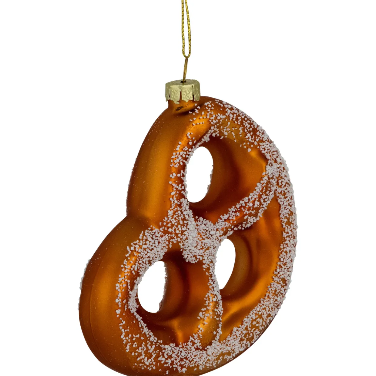 4.5" Salted Soft Pretzel Glass Christmas Ornament