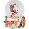 6.5" Santa Delivering Gifts Musical Christmas Snow Globe
