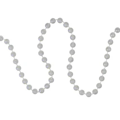 15' Shiny Clear Iridescent Beaded Christmas Garland