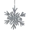 7.5" Silver Glitter Snowflake Christmas Ornament