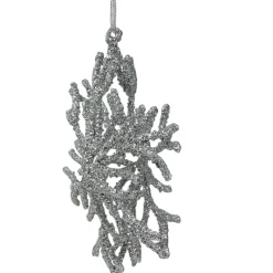 7.5" Silver Glitter Snowflake Christmas Ornament