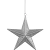 5.5" Silver Speckled Glass Style Star Christmas Ornament