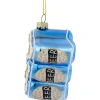 3" Six Pack Canned Beer Glass Christmas Ornament