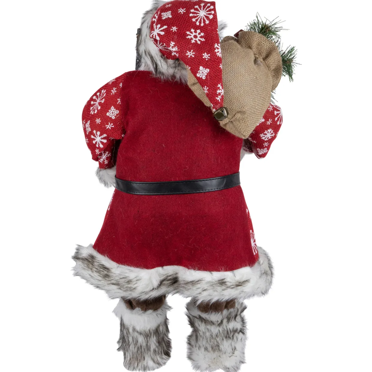 24" Snowflake Santa Claus with Staff and Mittens Christmas Figure