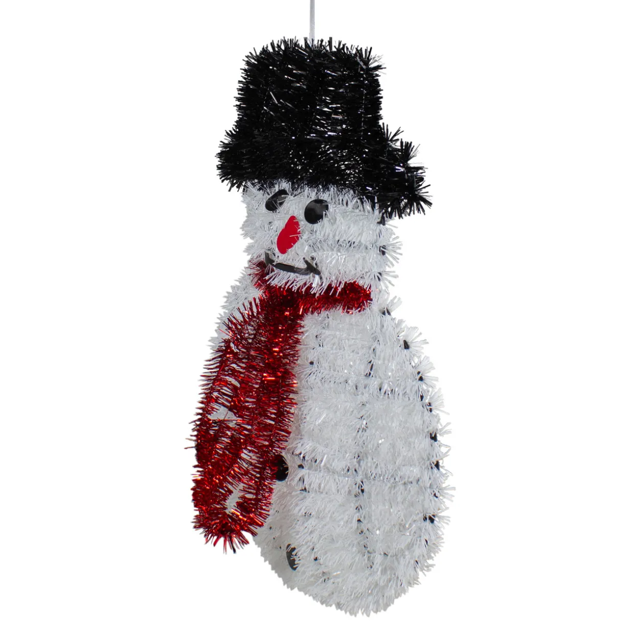 19" Tinsel Snowman Christmas Window Decoration