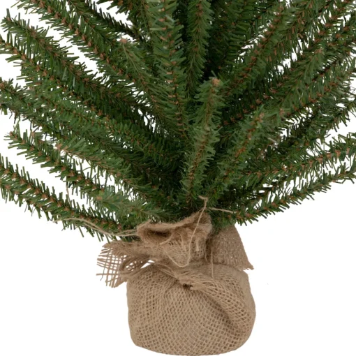 18" Traditional Scottsdale Mini Pine Artificial Christmas Tree with Burlap, Unlit