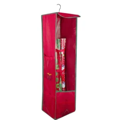 36” VerticalHanging Christmas Decoration Organizer Storage Bag - 36" - Red and Green