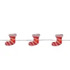 20 Warm White and Red LED Fairy Mini Christmas Lights - 6 ft Silver Wire