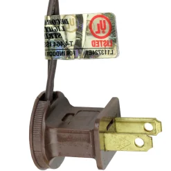 100 Warm White LED Faceted C9 Christmas Lights - 66 ft Brown Wire