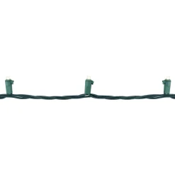 300 Warm White LED Wide Angle Christmas Lights - 74.75 ft Green Wire