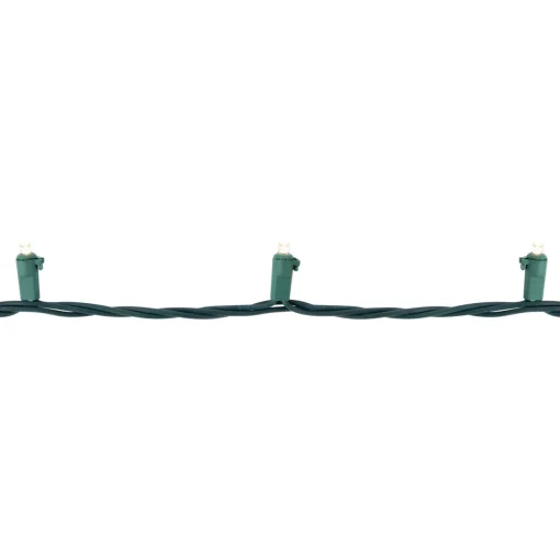 300 Warm White LED Wide Angle Christmas Lights - 74.75 ft Green Wire