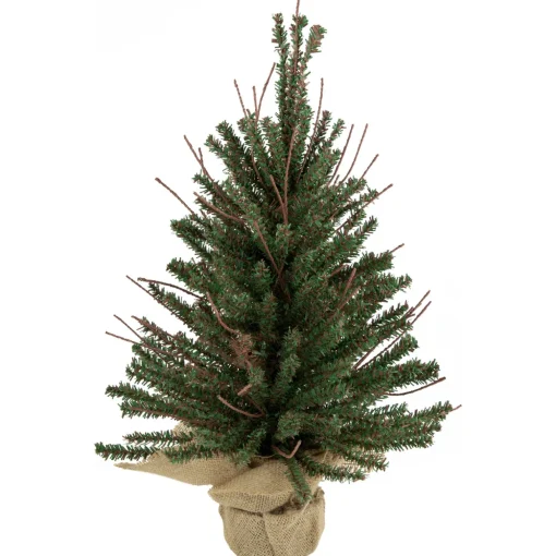 18" Warsaw Twig Artificial Christmas Tree in Burlap Base - Unlit