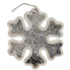 8" White and Brown Rustic Embellished Christmas Snowflake Ornament