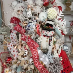 5.25' White Glitter Dusted Snowflake Christmas Garland