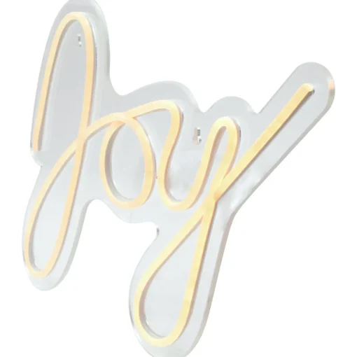 15" White LED Lighted "Joy" Neon Style Christmas Sign